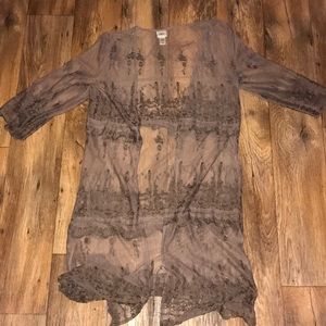 Brown Lace Duster